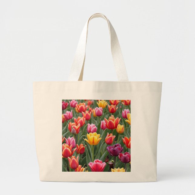 Dutch Tulips Jumbo Stoffbeutel (Vorne)