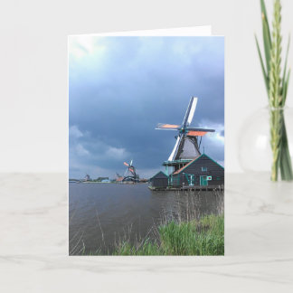 Dutch Windmills Greeting Card Karte
