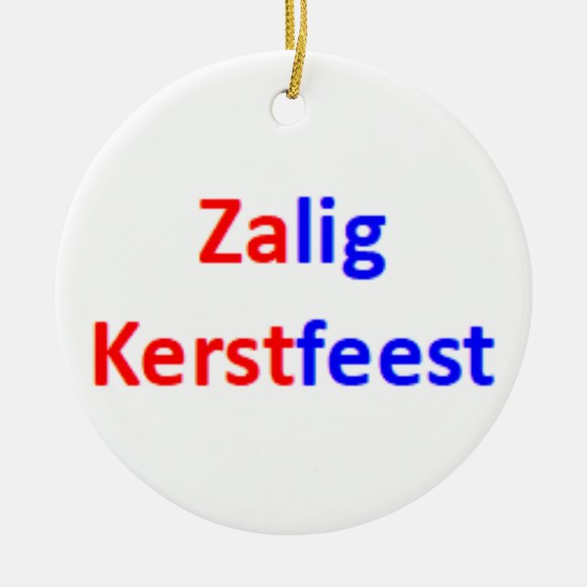 dutch zalig kerstfeest Ornament (Vorne)