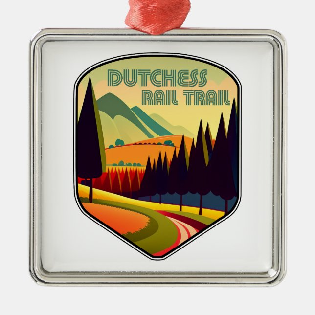 Dutchess Rail Trail Farben Ornament Aus Metall (Vorne)