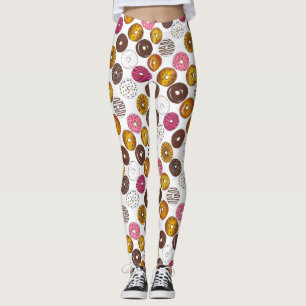 Dutzend Donuts Doughnut Frühstück Junk Food Feinsc Leggings