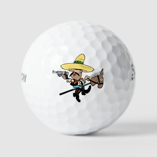 Dutzend Srixon Soft Feel Golfbälle "Bandit" Design (Vorderseite)