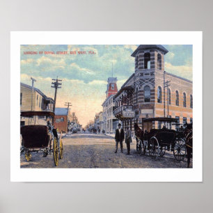 Duval St., Key West, Florida 1900 Vintage Poster