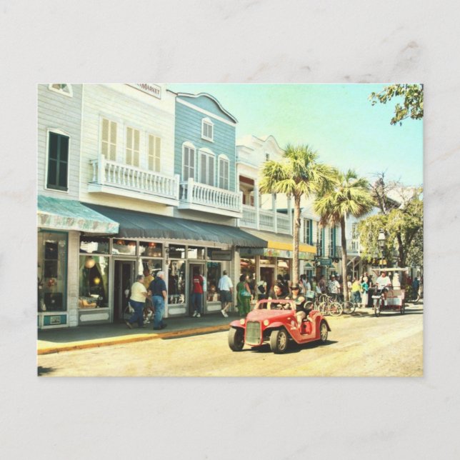 Duval Street Key West Florida Postkarte (Vorderseite)