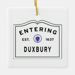 Duxbury MA tritt in Signatur-Keramik ein Keramikornament