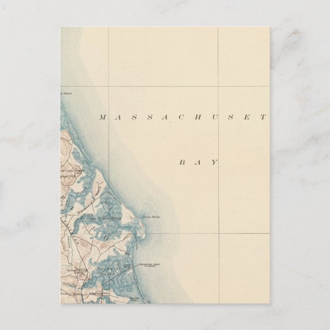 Duxbury, Massachusets Postkarte (Vorderseite)