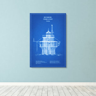 Duxbury Pier Light Lighthouse - Massachusetts - AD Leinwanddruck