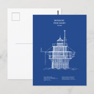 Duxbury Pier Light Lighthouse - Massachusetts - AD Postkarte