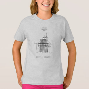 Duxbury Pier Light Lighthouse - Massachusetts - SB T-Shirt