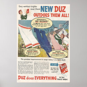 Duz Wäscherei Detergent Ad. Poster