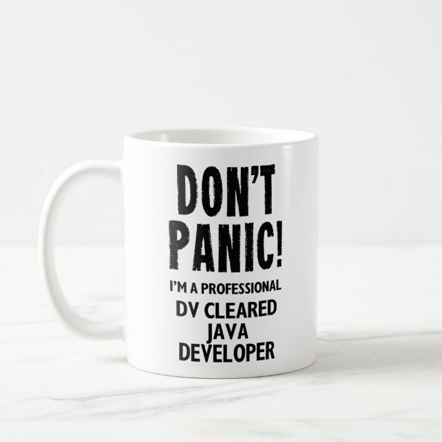 DV Clearing von Java Developer Kaffeetasse (Links)