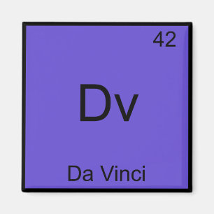 Dv - Da Vinci Lustiges Chemie-Element-Symbol-T-Shi Magnet