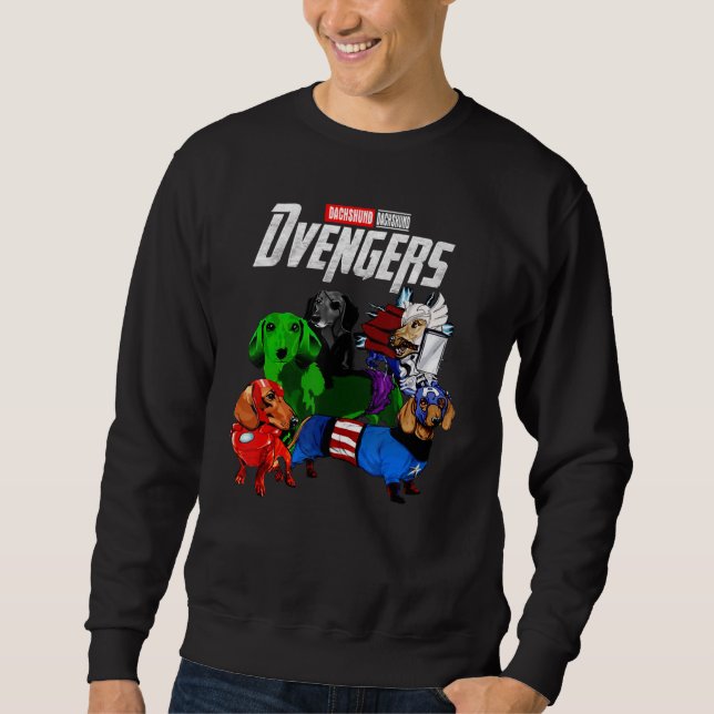 Dvengers-Hund-Liebe-Dackeln Niedlich Hundes-Assemb Sweatshirt (Vorderseite)