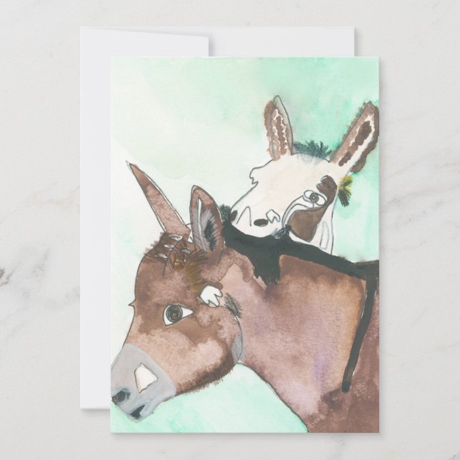 D'Vine Donkeys Feiertagskarte (Vorderseite)