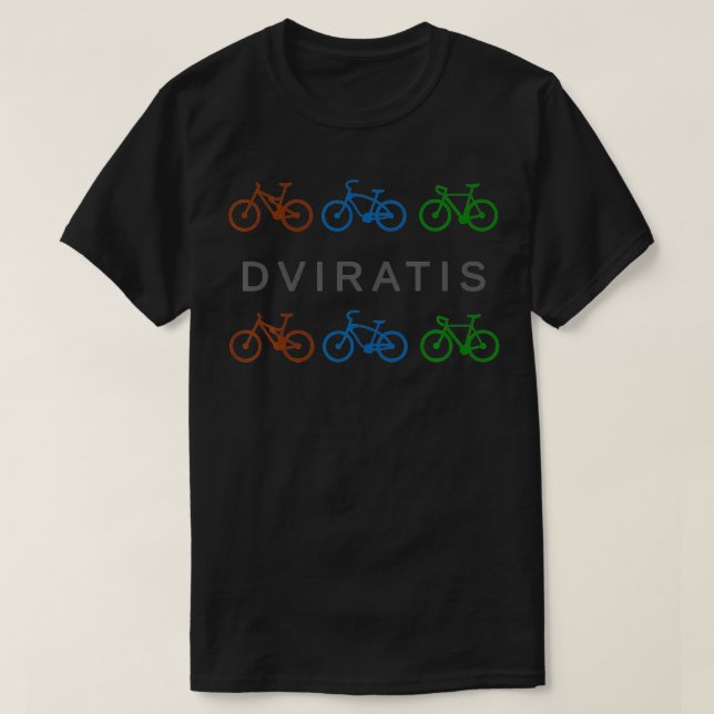 Dviratis Litauisches Fahrrad T-Shirt (Design vorne)