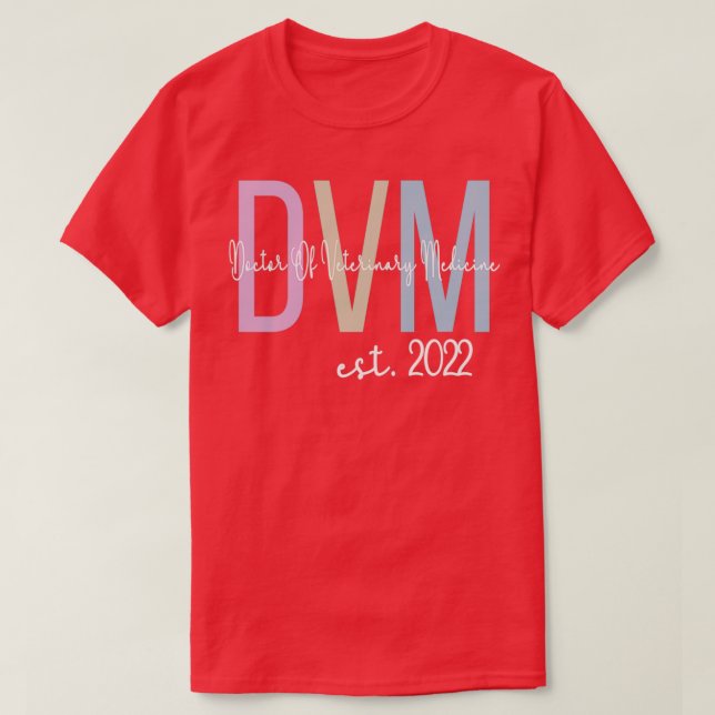 DVM 2022 Doktor der Veterinärmedizin Abschluss T-Shirt (Design vorne)