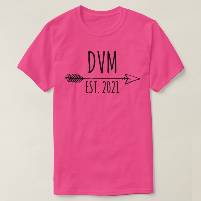 DVM Est 2021 Doctor of Veterinary Medicine 2021 Gr T-Shirt (Design vorne)