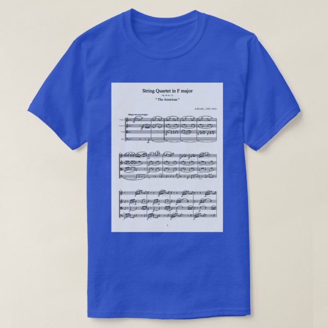 Dvorak American Quartett T-Shirt (Design vorne)