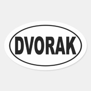 Dvorak Ovaler Aufkleber
