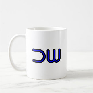 DW DEK-WORX Firmenlogo Blau Kaffeetasse