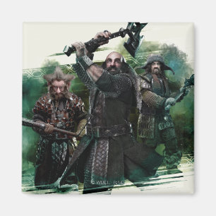 Dwalin, Nori und Bofur Graphic Magnet
