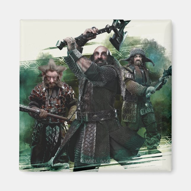 Dwalin, Nori und Bofur Graphic Magnet (Vorne)