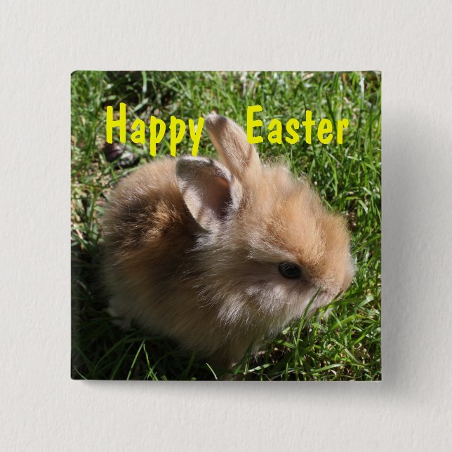 Dwarf Bunny Osterfest Button (Vorderseite)