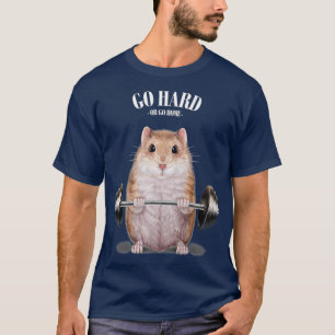 Dwarf Hamster Weightlift in Fitness Gym T-Shirt