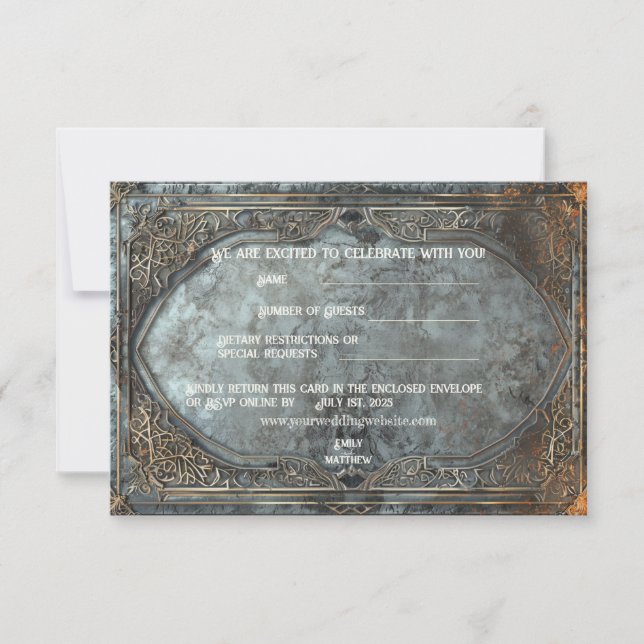 Dwarven Splendor Fantasy Wedding Danke Karte (Vorderseite)