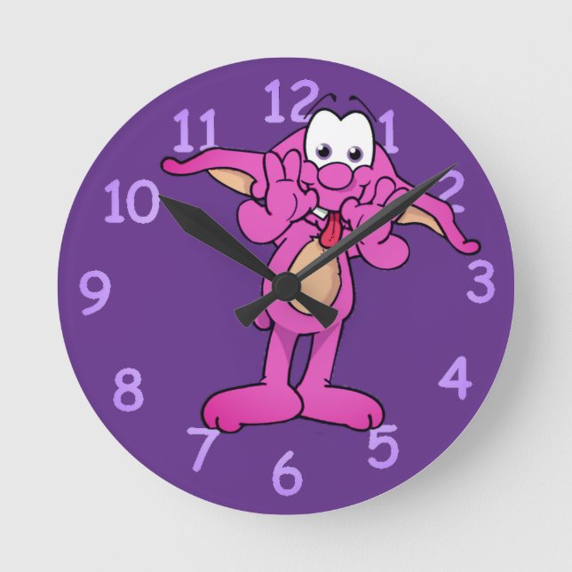 Dweeblinks Runde Wanduhr (Vorderseite)