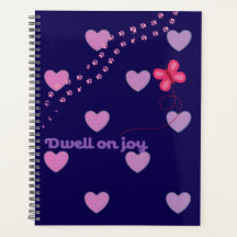 dwell on joy hearts and paw prints daily planner