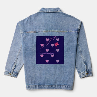 dwell on joy hearts and paw prints denim jacket jeansjacke