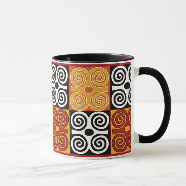 Dwennimmen Afrikaner Adinkra Druck-Tasse Tasse (Rechts)