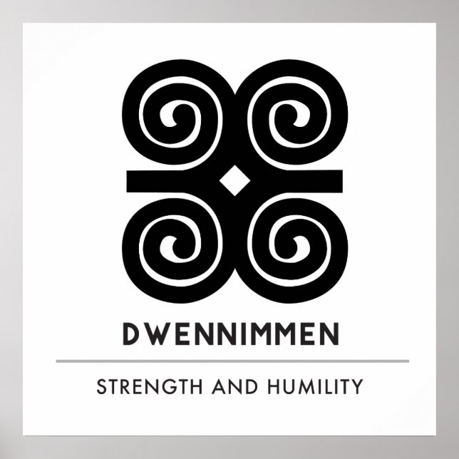 Dwennimmen | Demut Adinkra Symbol Poster (Vorne)
