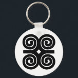 Dwennimmen | Demut Adinkra Symbol Schlüsselanhänger<br><div class="desc">Dwennimmen ist ein Symbol des Akan-Volkes aus Ghana,  Westafrika. Sie leitet sich von der geometrischen Form der Horne eines Widders ab. Es steht für Stärke und Demut.</div>