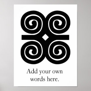 Dwennimmen - Kraft und Demut des Adinkra-Symbols Poster