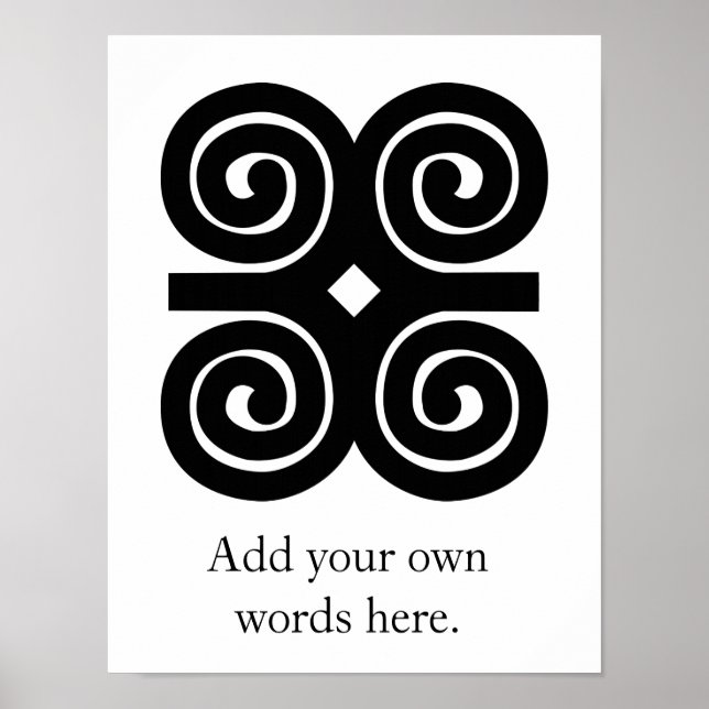 Dwennimmen - Kraft und Demut des Adinkra-Symbols Poster (Vorne)