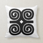 Dwennimmen - Stärke und Bescheidenheit Adinkra Kissen<br><div class="desc">Dwennimmen ist ein Symbol von den Akanleuten von Ghana,  Westafrika. Es leitet von der geometrischen Form der Hörner eines RAMs ab.  Es steht für Haben von Stärke und von Bescheidenheit gleichzeitig.</div>