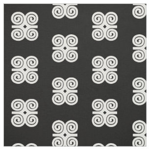 Dwennimmen Strength Humility weißes Adinkra Symbo Stoff