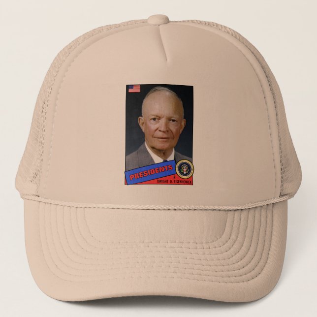 Dwight D. Eisenhower Baseball Card Truckerkappe (Vorderseite)
