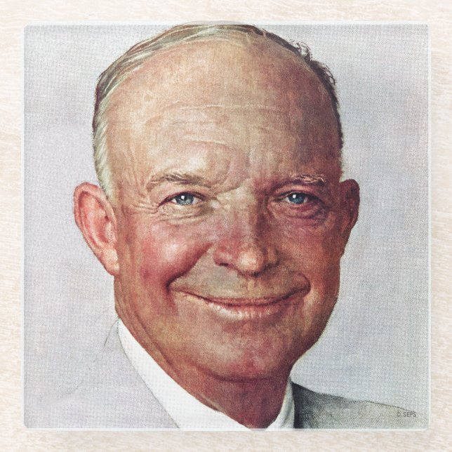 Dwight D. Eisenhower Glasuntersetzer (Vorderseite)