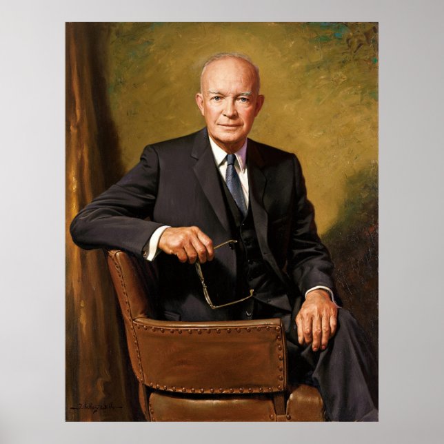 Dwight D Eisenhower Offizielles Präsidentenportrai Poster (Vorne)