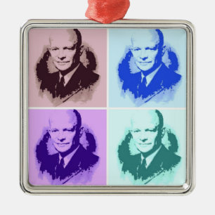 Dwight D Eisenhower Ornament Aus Metall