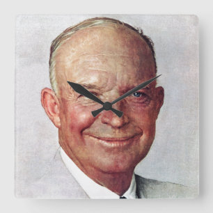 Dwight D. Eisenhower Quadratische Wanduhr