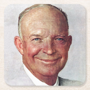 Dwight D. Eisenhower Rechteckiger Pappuntersetzer