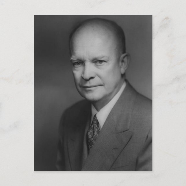 Dwight D. Eiserhower Portrait Postkarte (Vorderseite)