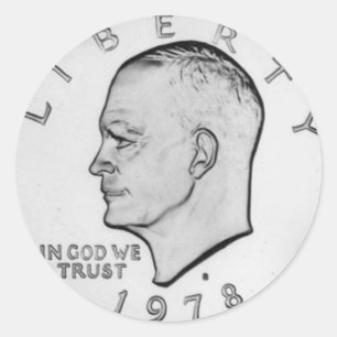 Dwight David "Ike" Eisenhower Runder Aufkleber