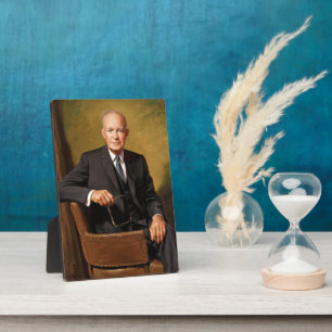 Dwight Eisenhower Präsident Weiße-Haus-Porträt Fotoplatte