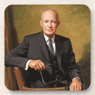 Dwight Eisenhower Präsident Weiße-Haus-Porträt Getränkeuntersetzer