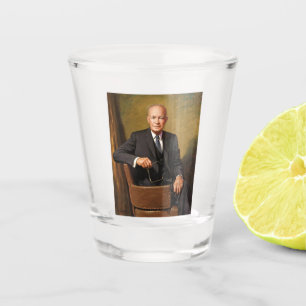 Dwight Eisenhower Präsident Weiße-Haus-Porträt Schnapsglas